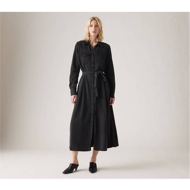 Quinney Lightweight jeansklänning - Svart / Mini Scrape - M