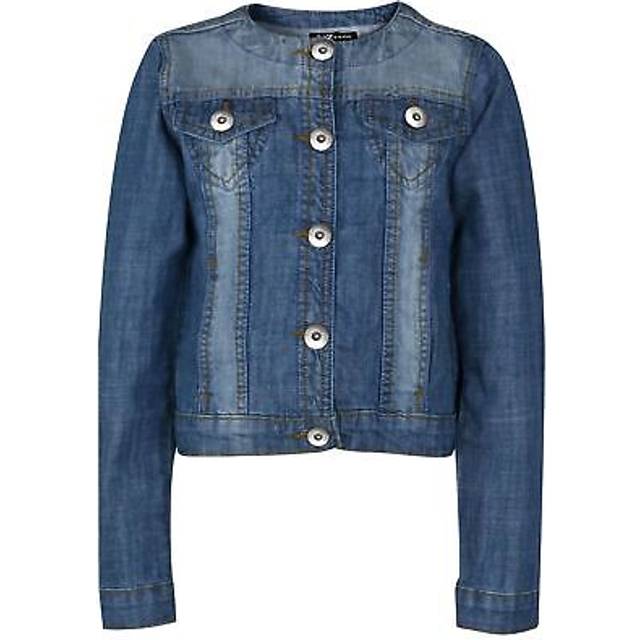Kids girls denim jackets designer light blue jeans jacket fashion coat 3-13 year