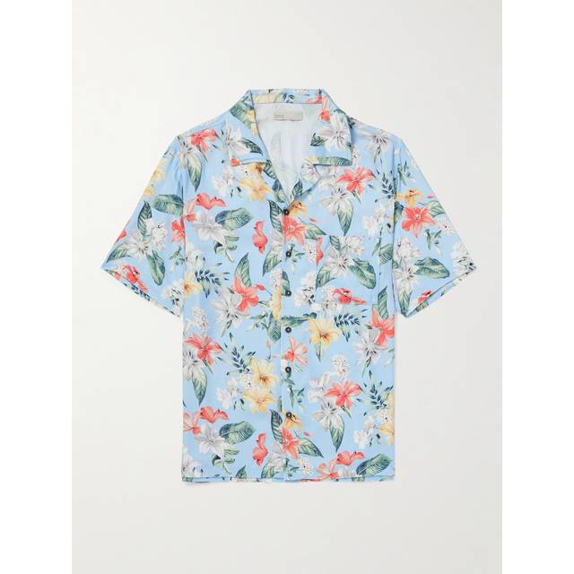 Onia - Camp-Collar Printed Voile Shirt - Men - Blue - S