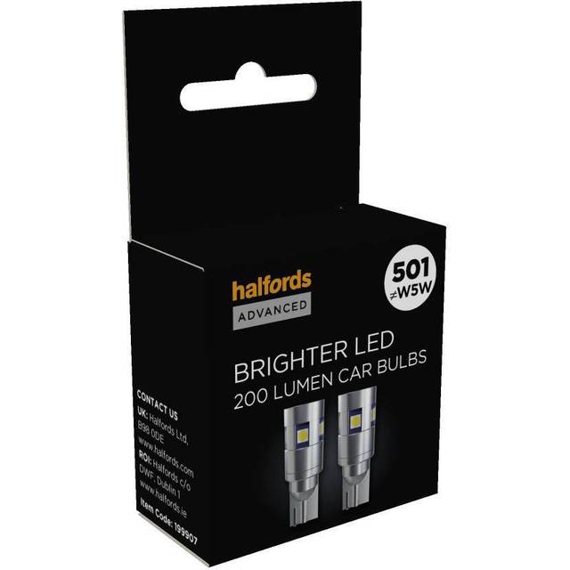 Halfords Advanced 501 Super Bright LED Car Bulb Twin Pack