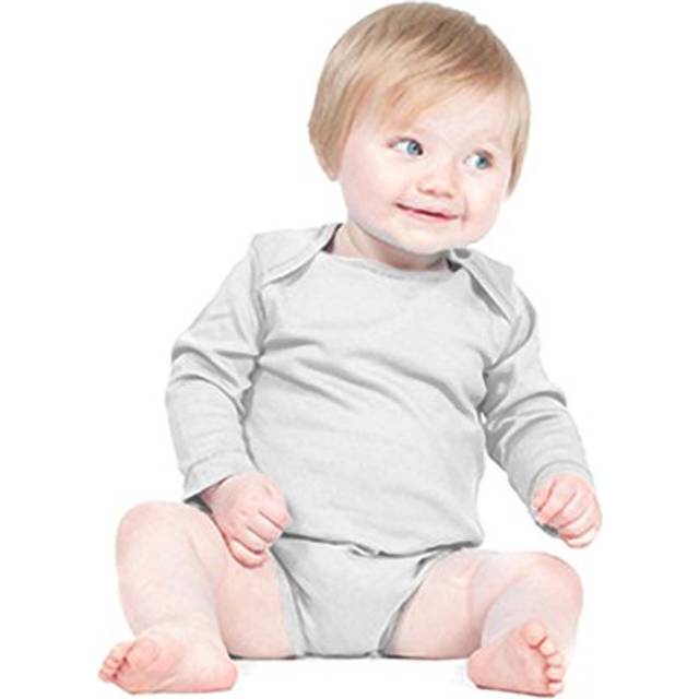 Larkwood Long Sleeve Baby Bodysuit LW52T White 12-18 Months Colour: Wh
