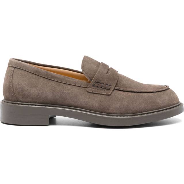 Doucal's - penny-slot loafers - women - Suede - 38.5 - Brown