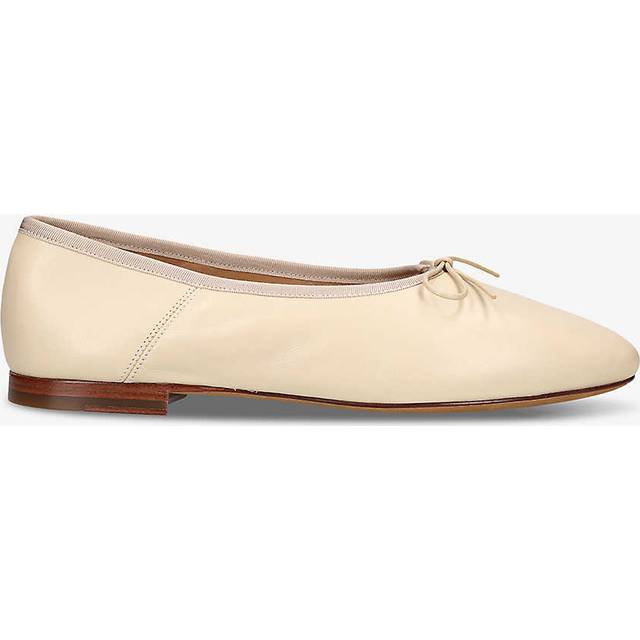 Mansur Gavriel Womens Cream Dream Ballerina Leather Ballet Flats Eur 38/5 Uk Women - CREAM