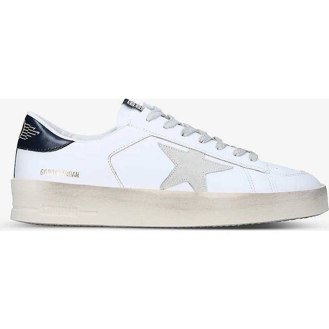 Golden Goose Mens White/blk Men&#8217;s Stardan Low-top Leather Trainers Eur 46 / 12 Uk Men - WHITE/BLK