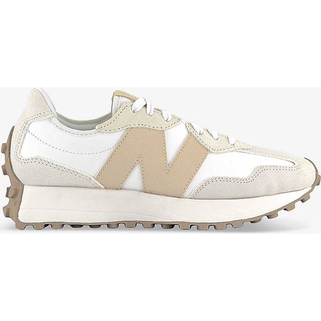 New Balance Mens Sandstone Moonbeam 327 Mesh and Suede Low-top Trainers 5.5 - SANDSTONE MOONBEAM