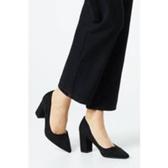 Womens Good For The Sole: Exmoor Comfort Mid-block Heel Pointed Court Shoes - Natural Black - 3