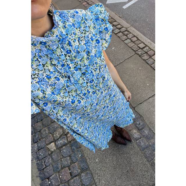 Noella Kjole - Sally - Blue/Yellow Flower