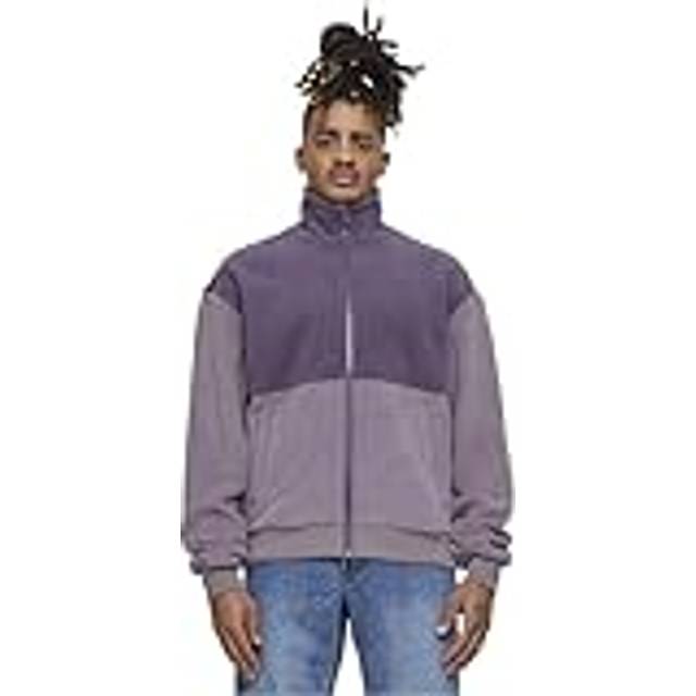 Urban Classics Colour Block Polar Fleece Fleecejacka - purplenight/fadedpurple - XL