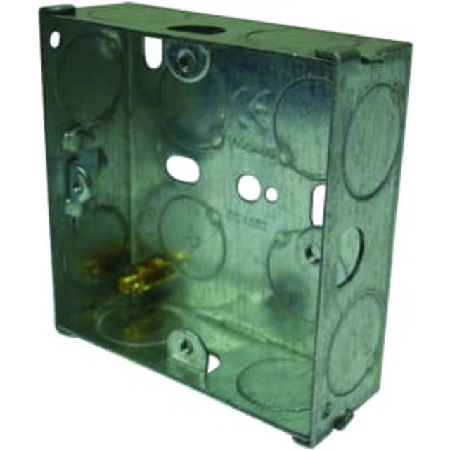 Wickes 1 Gang Metal Box - 25mm - Silver