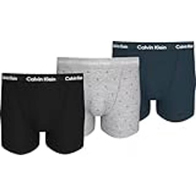 Calvin Klein Three-Pack Cotton-Jersey Boxer Trunks - L - Multi