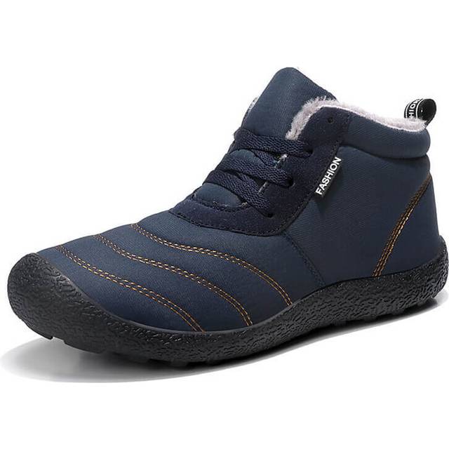(44, Blue plus velvet) Men's boots winter with fur 2023 warm snow boots men's shoes footwear