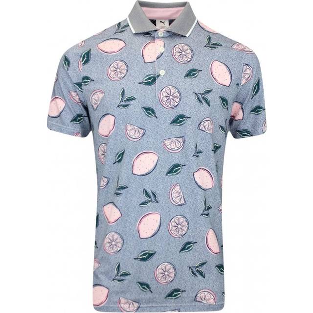 PUMA x Arnold Palmer Pink Lemonade Polo Shirt Men, Dark Blue, size Medium - Deep Navy (Medium)