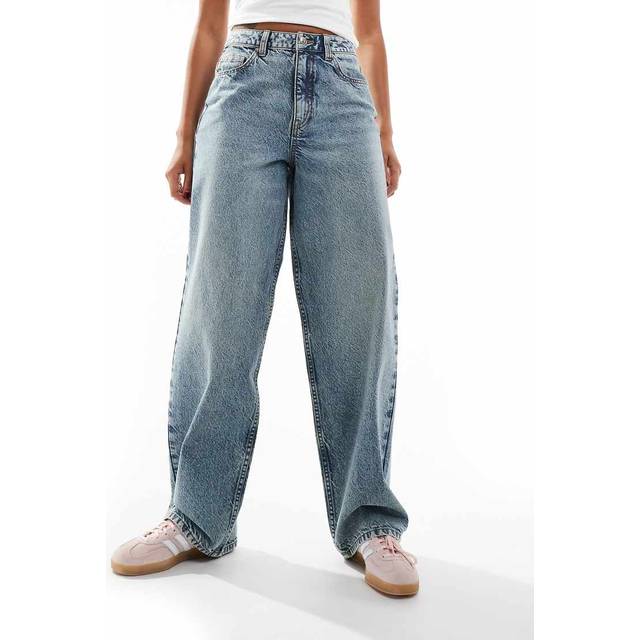 Miss Selfridge – Mellanblå, baggy jeans