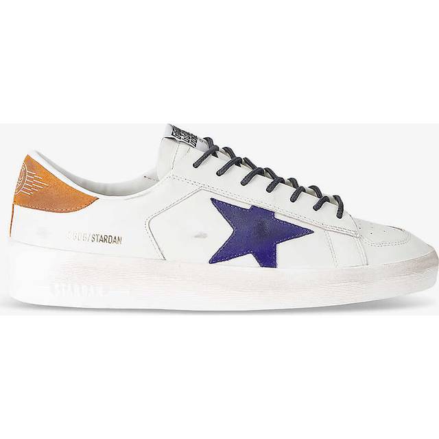 Golden Goose Mens White/comb Men&#39;s Stardan Logo-print Leather Low-top Trainers Eur 45 / 11 Uk Men - WHITE/COMB