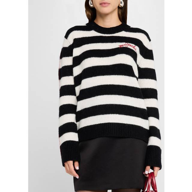 Marc Jacobs-Striped Sweater Maglioni Bianco/Nero-Donna - White/Black