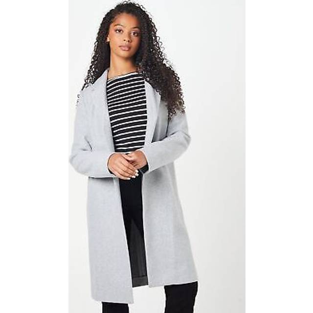 Dorothy perkins womens coat tall grey long sleeve midi jacket