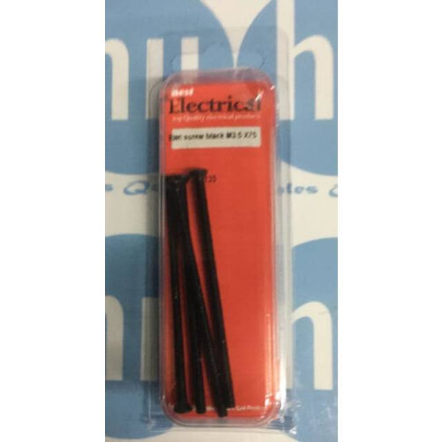 Electrical screws m 3.5 x 75mm long sockets screws black nickel