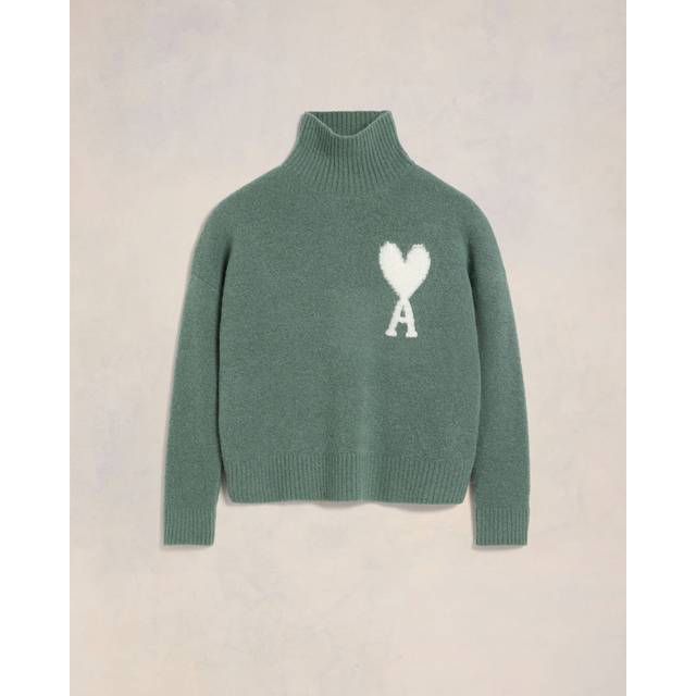 AMI Paris Green Ami de Coeur Turtleneck - ANTIQUE CLAY/4013 - XL