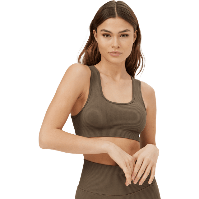Drop of Mindfulness Ribbed Seamless Square Bra, sport-bh, dam