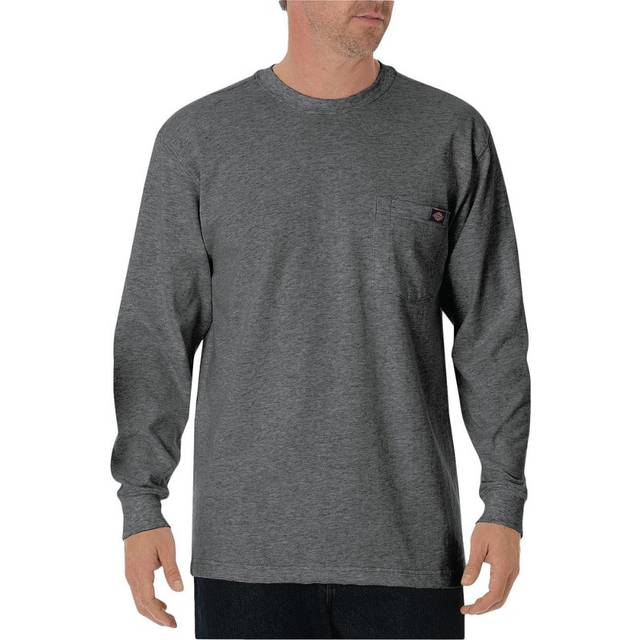 Dickies mens Long Sleeve Heavyweight Crew Neck novelty t shirts  Heather Gray  XX-Large US