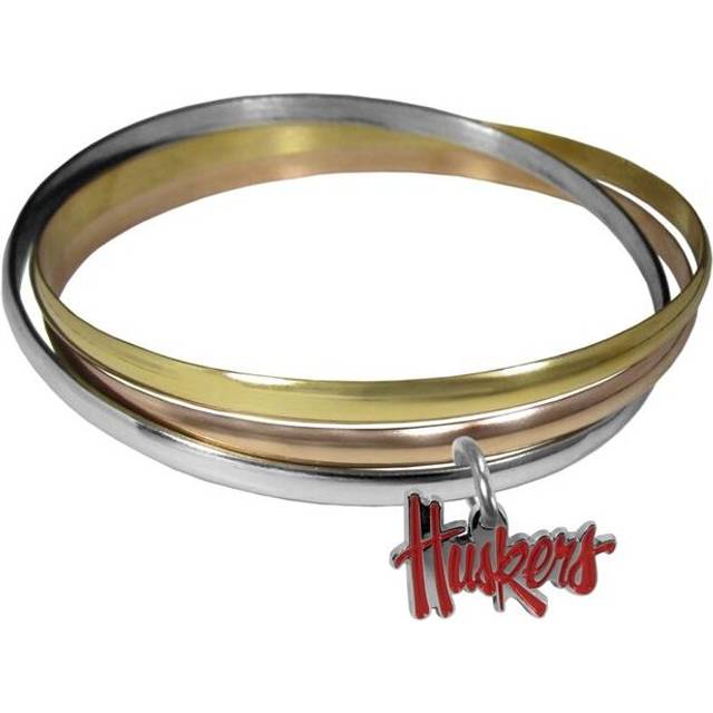 Siskiyou CBTB3 Female NCAA Nebraska Cornhuskers Tri-color Bangle Bracelet - One Size