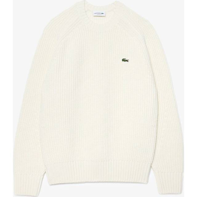 Lacoste Crew Neck Knit Jumper Cream