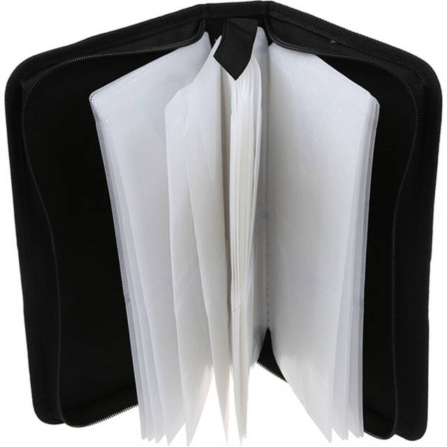 5X 80 VCD DVD CD Faux Leather Case Storage Holder Organizer Black