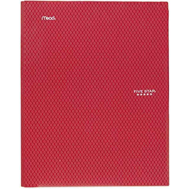 Five Star 2-Pocket Folder, Stay-Put Folder, Plastic Colored Folders with Pockets & Prong Fasteners for 3-Ring Binders, For Home School Supplies & Hom