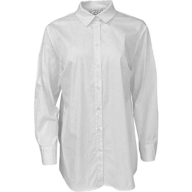 2-Biz, Shirts, female, White, 2XL, White Oversized Shirt with Puff Sleeves