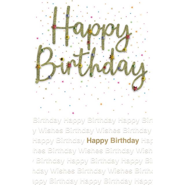 Happy Birthday Gold-tastic Birthday Hand-Finished Champagne Birthday Card