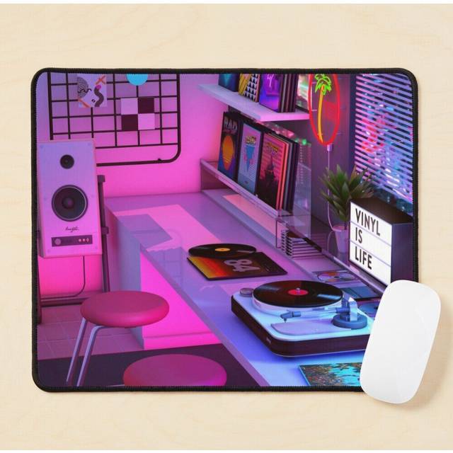 Mouse Pad Vinyl is Life 11.8 x 9.8 inch Computer Mat Gaming Office Mousepad