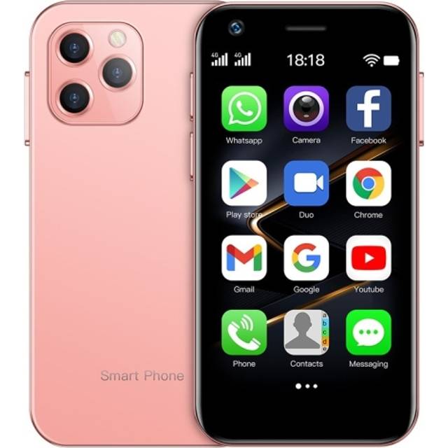 SOYES XS12 Pro, 4GB+32GB, 3.0 inch Android 10.0 MTK6750 Octa Core, Bluetooth, WiFi, FM, OTG, Network: 4G, Dual SIM, Support Google Play (Pink)