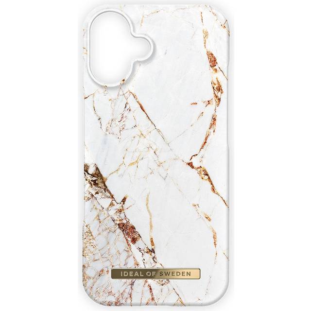 iDeal Printed Mobilskal MagSafe iPhone 16 Carrara Gold