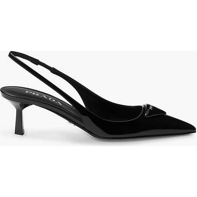 Prada Patent Leather Slingback Pumps 55 - Black - 36