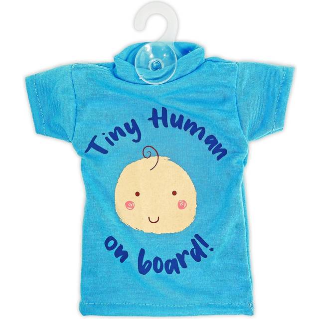 Tiny Human On Board T-Shirt Sign - Blue