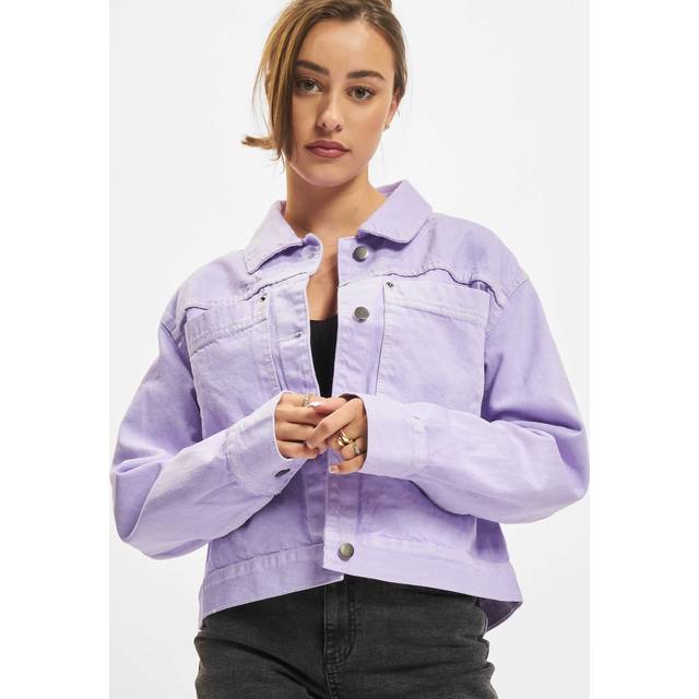 Urban classics damen ladies short boxy worker jacket lilac
