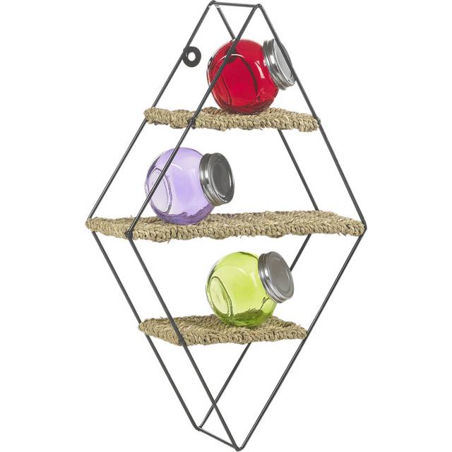 (Dimond Shaped) Decorative Wall | Hanging Seagrass Shelf