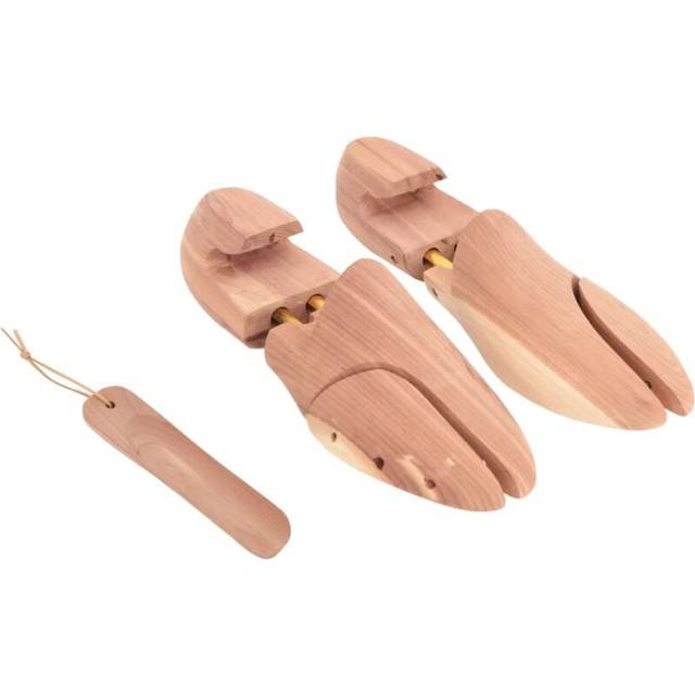 vidaXL Shoe Stretcher with Shoe Horn EU 44-45 Solid Wood Cedar - Brown