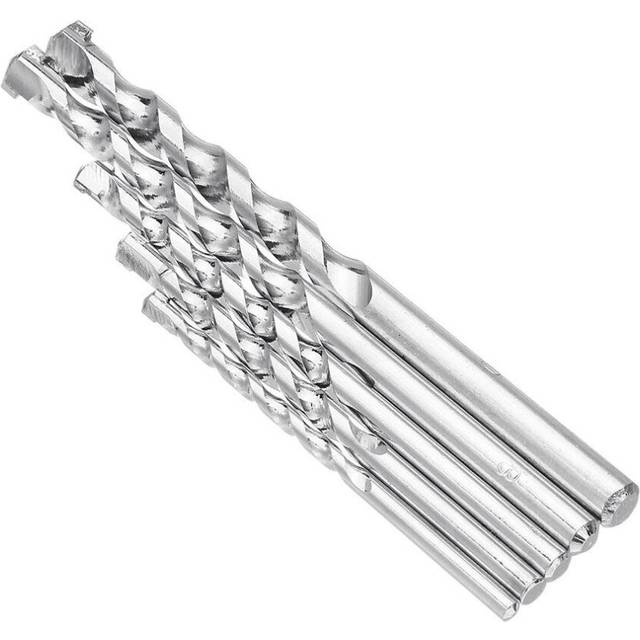 5pcs 4/5/6/8/10mm Straight Impact Drill Round Shank Cement Wall Twist Drill Bit Set