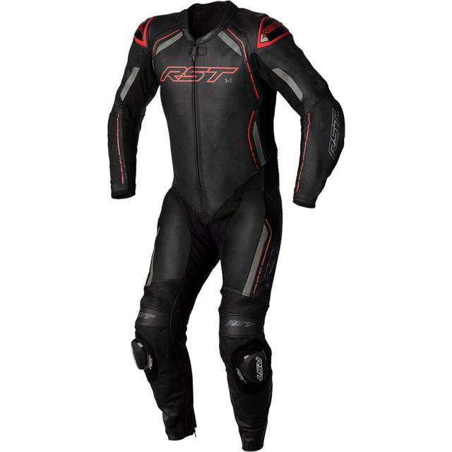 (36) RST S1 CE One Piece Leather Suit Black / Grey / Red