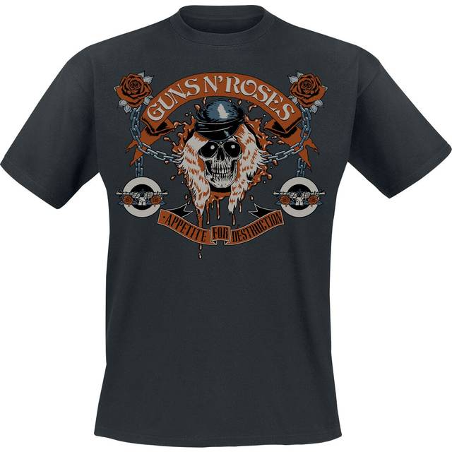Guns N' Roses T-Shirt - Roses N Chains - S to 3XL - for Men - black