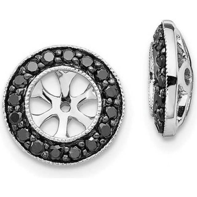 14K White Gold 0.3 CTW Black Diamond Jackets Earring