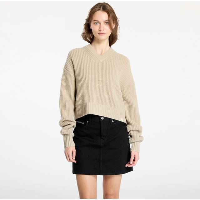 Sweater Calvin Klein Jeans Chunky V-Neck Sweater Pelican S (S)