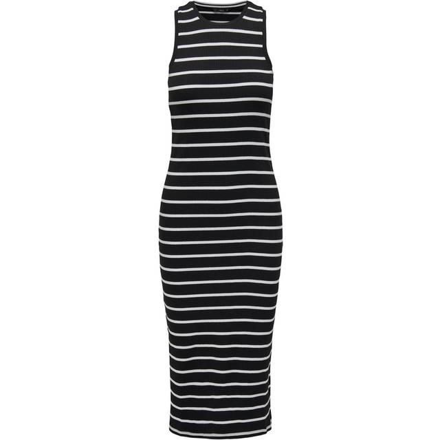 Only Stripe Print Jersey Dress - Black Stripe