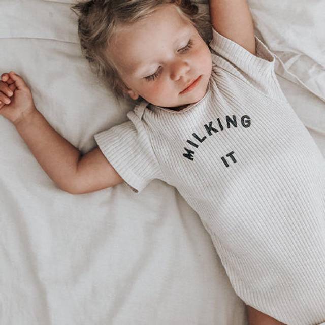 Claude & Co Baby Milking It Bodysuit, Oat