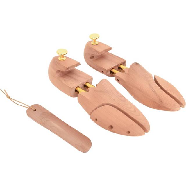 vidaXL Shoe Stretcher with Shoe Horn EU 44-45 Solid Wood Cedar - Brown