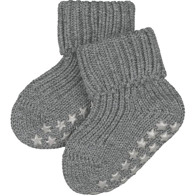 Falke Grey Cotton Baby Slipper Socks - 1-6 month