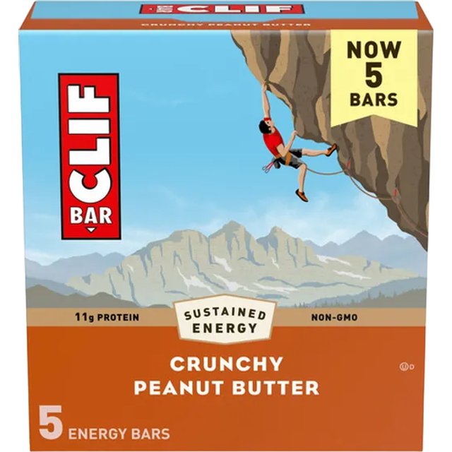 Clif Bar Non-GMO Energy Bars Crunchy Peanut Butter 5 Bars