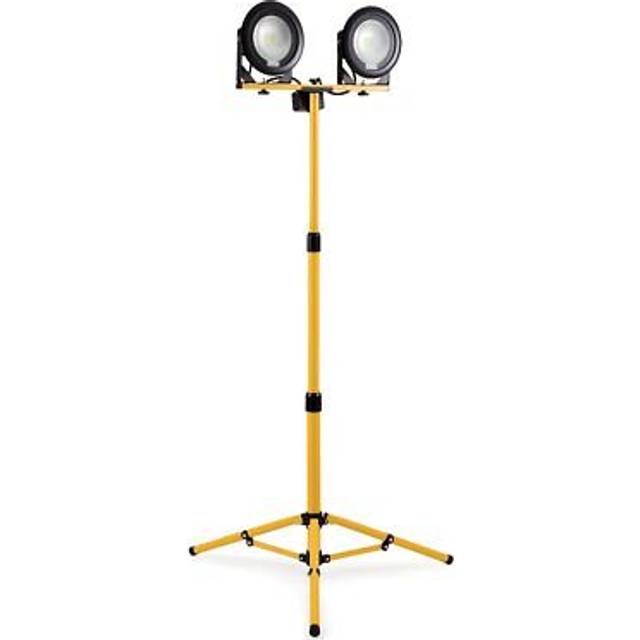 Defender EXTRA BRIGHT LED 170cm Twin Telescopic Tripod Light Shatterproof 240V