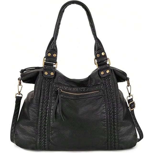 SHEIN Large Capacity Washed Leather Hobo Bags For Women Roomy Handbags With Crossbody Strap Best Gift For Women, For Her